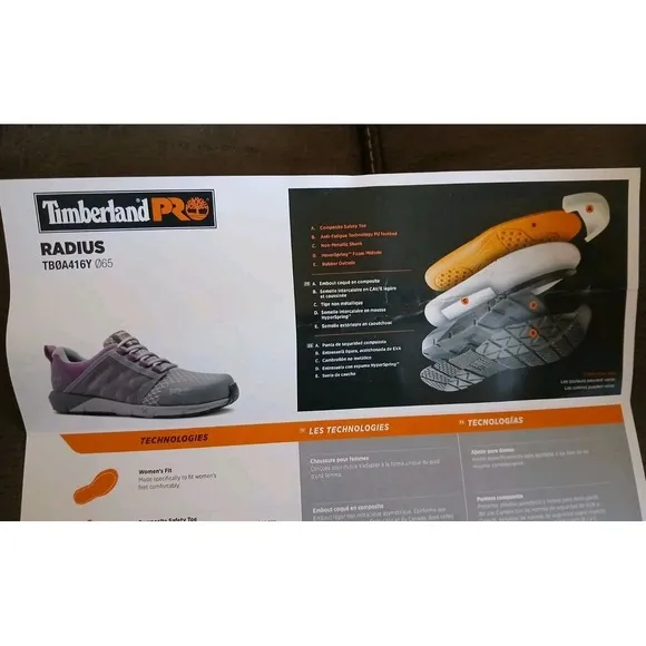 Womens Timberland Pro Radius Composite ToeSafety Work Sneakers Shoes Sz 9 W #771