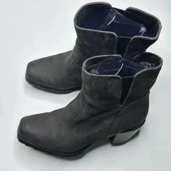 Woolrich Size 9.5 KIVA Gray Winter Smoke Leather Western Boots New Womens Shoes