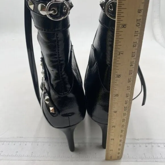 XYD Women's Ankle Boots Ultra Fashion Pointed Toe Kitten Low Heels Black Shoes