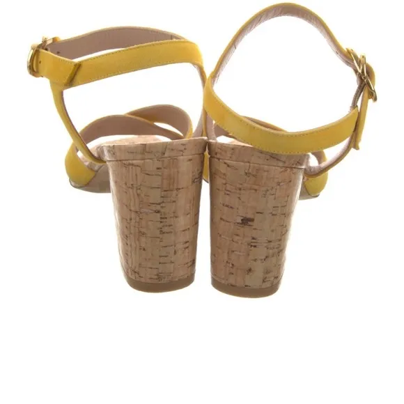 Yellow Block Heel Sandals