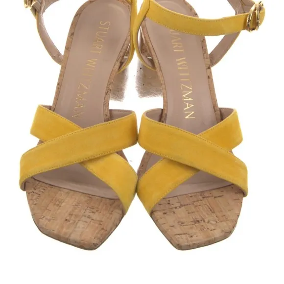 Yellow Block Heel Sandals