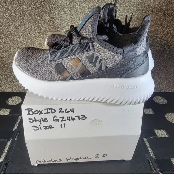 Youth 11K Adidas Kaptir 2.0 'Carbon Black' GZ4673 SHARP!!!!!