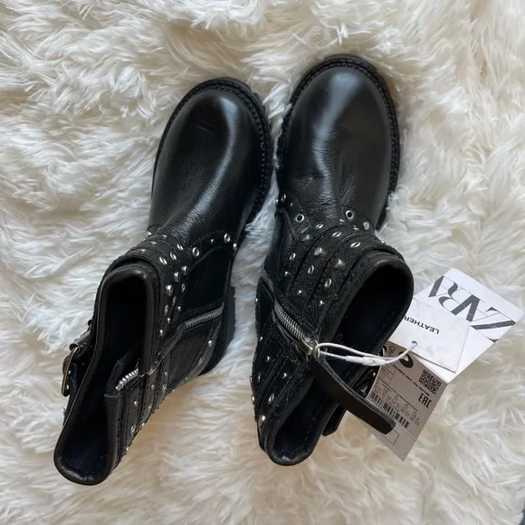 ZARA, new, black boots, size 29