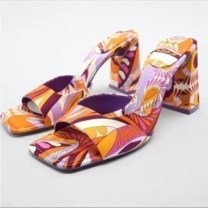 ZARA printed high heel sandals 1339 010