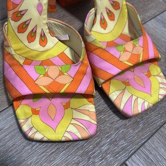 Zara Printed Heel Sandals